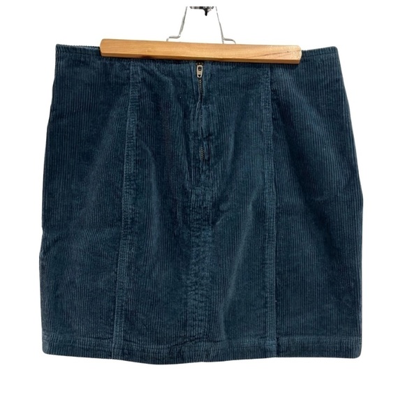 NWT PacSun Corduroy Mini Skirt Size 27 Teal Boho Festival Classic Minimal Chic - Picture 3 of 12
